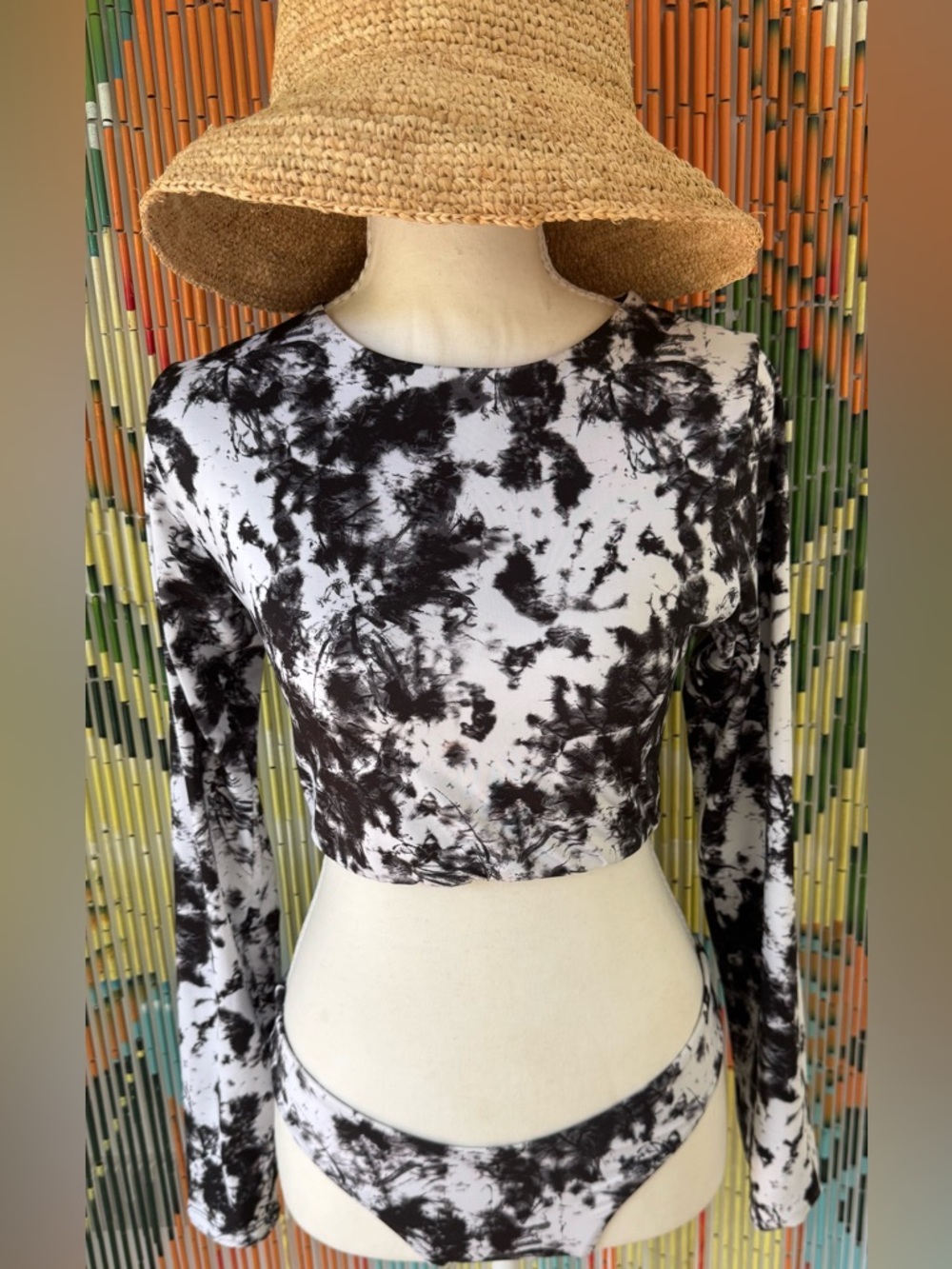 Maaji Black & White Tie-Dye Bikini Set